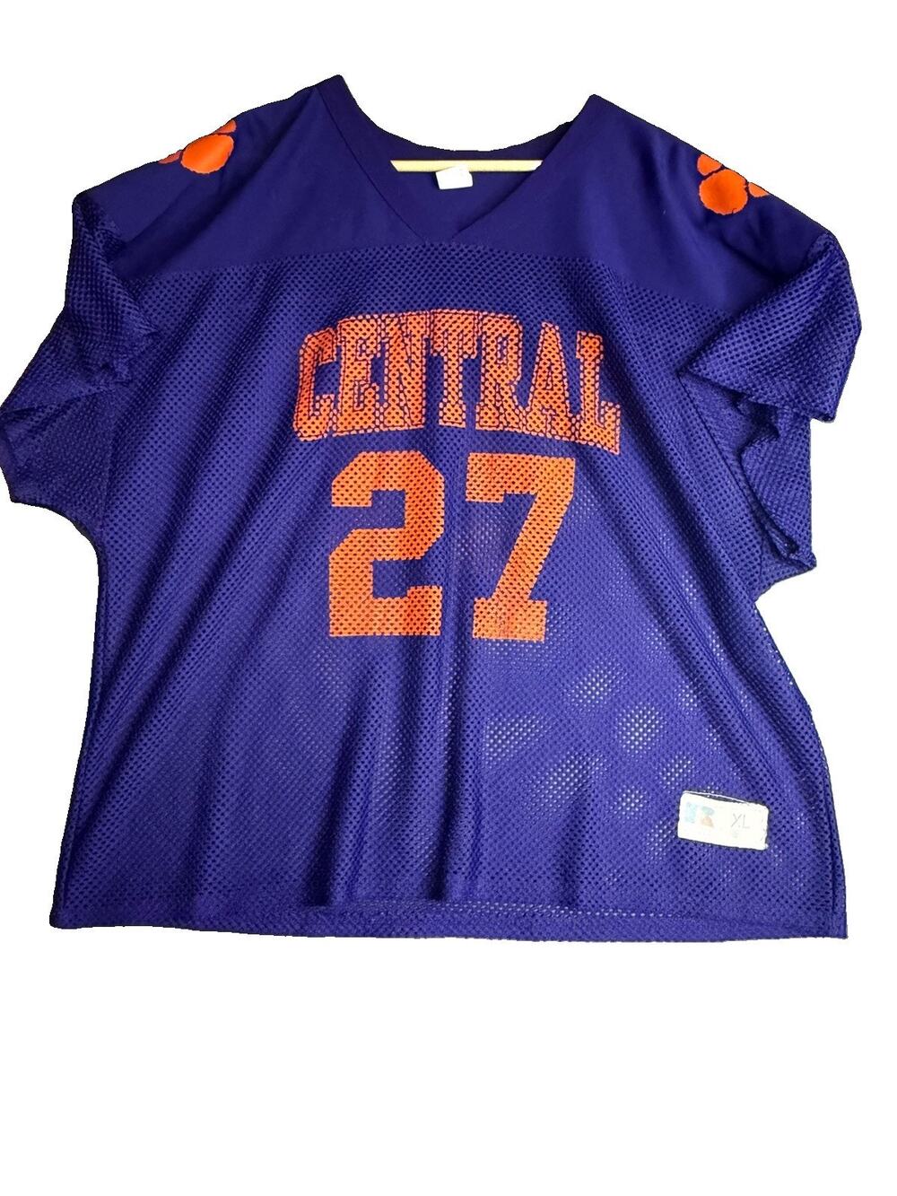 VTG Russell Athletic Jersey Men’s XL Clemson Tigers Central 27 USA Mesh Football